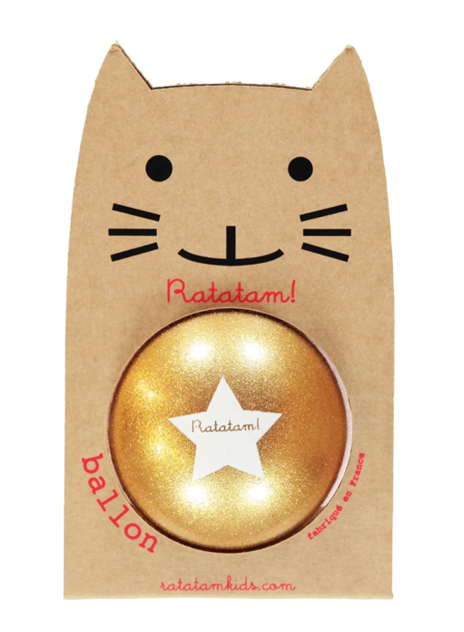 Ratatam Glitter Ball Cat Gold 22 cm