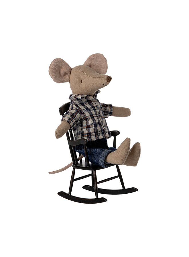 Maileg Rocking Chair Mouse Anthracite