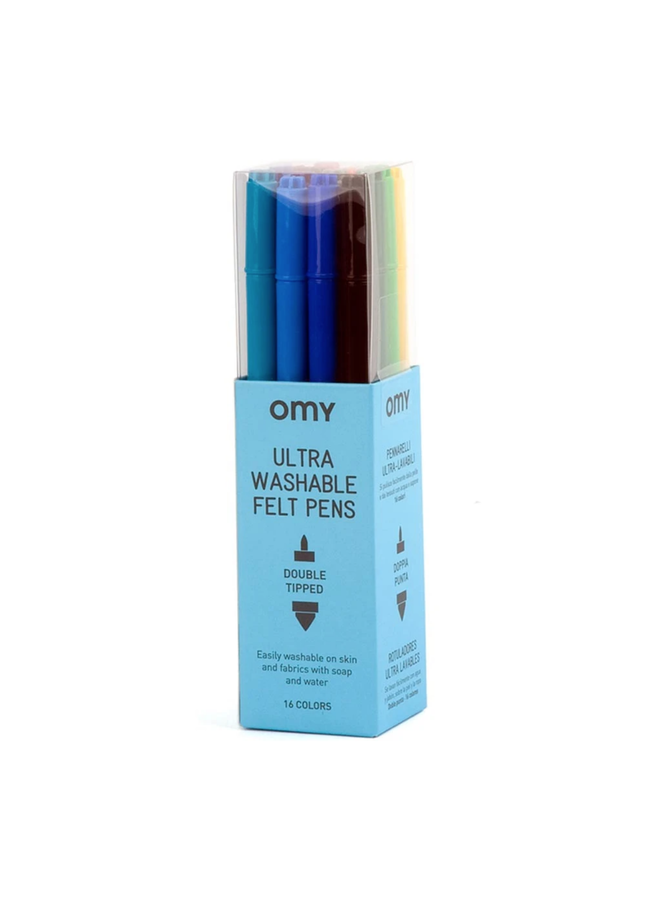 OMY Box of 16 Felt Pens Ultra Washable