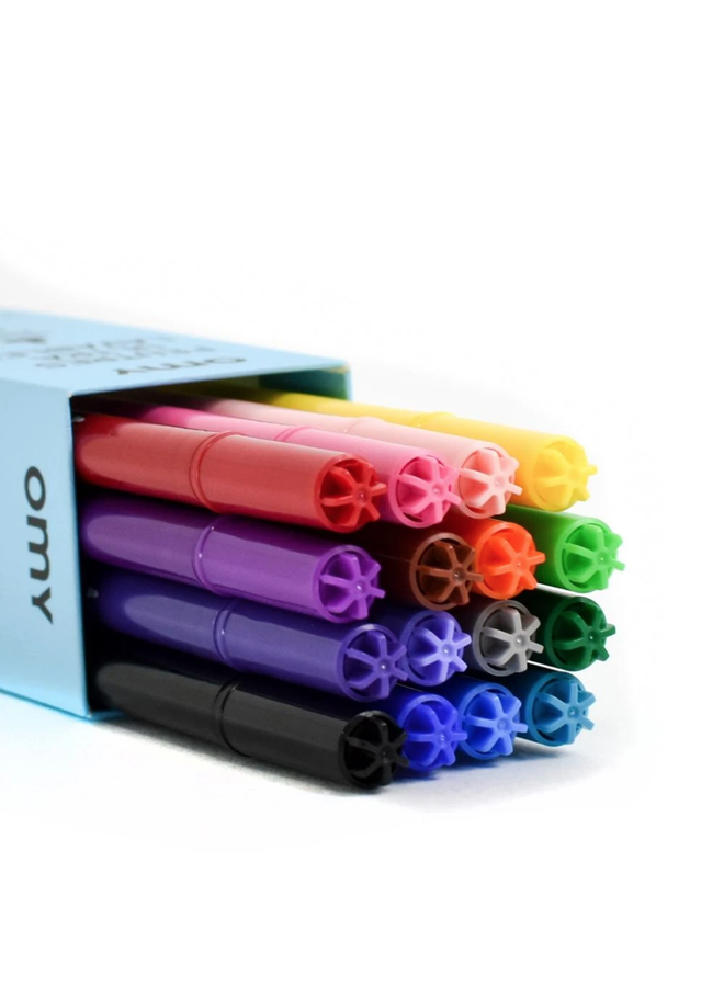 OMY Box of 16 Felt Pens Ultra Washable