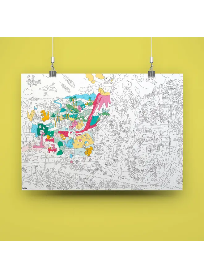 OMY Giant Coloring Poster Dinos