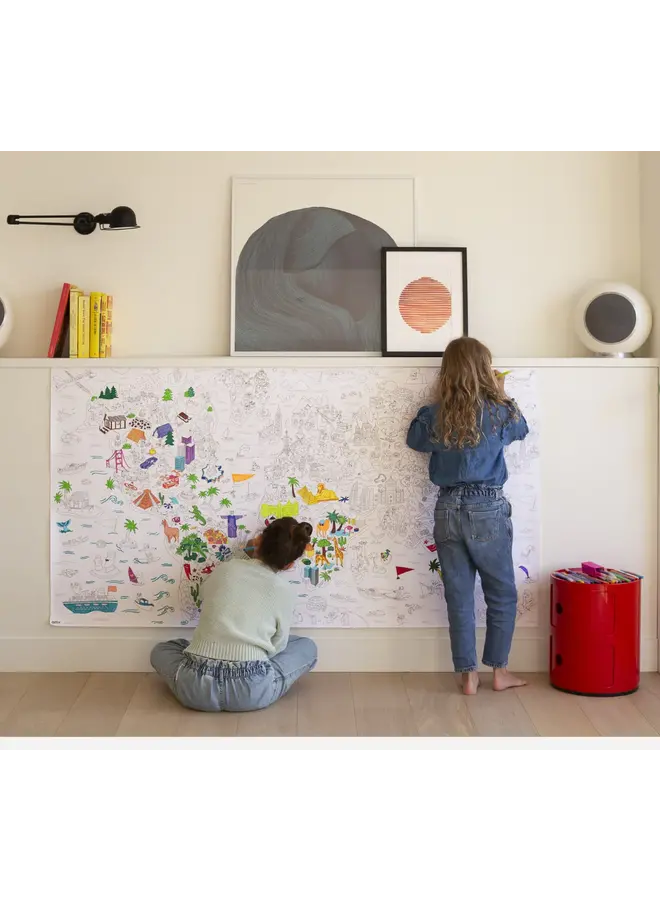 OMY Giant Coloring Poster Atlas XXL