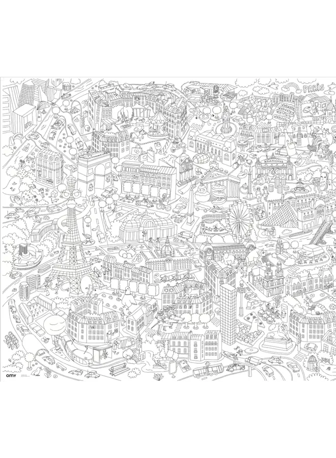 OMY Giant Coloring Poster Paris XXL