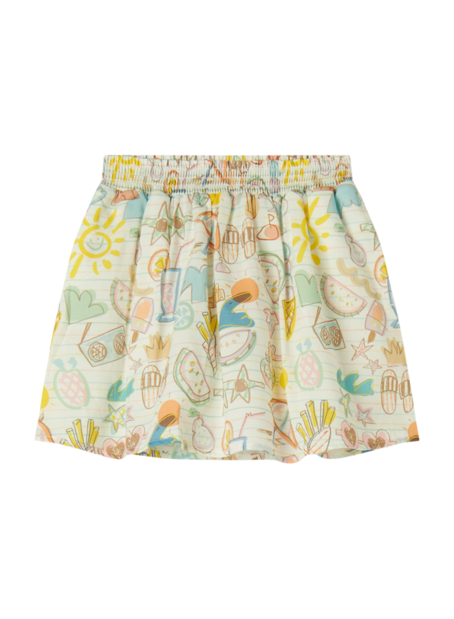Stella McCartney Skirt Ivory/Colorful Holiday AOP