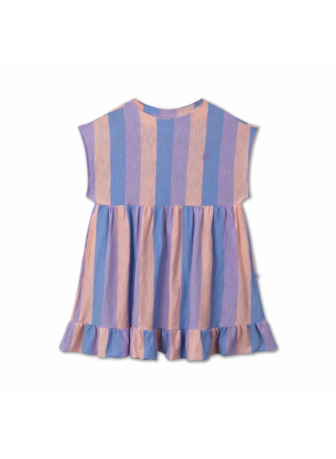 Simple Dress Tricolore Block Stripe
