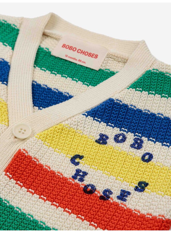 Boco Choses Cardigan Multicolor Stripes