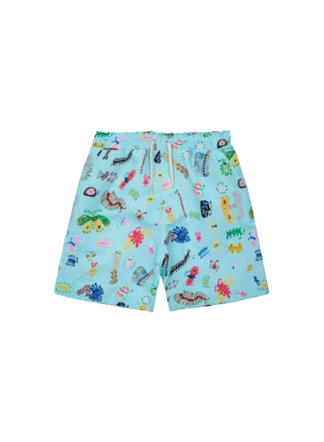 Swim Bermuda Shorts Funny Insects All Over