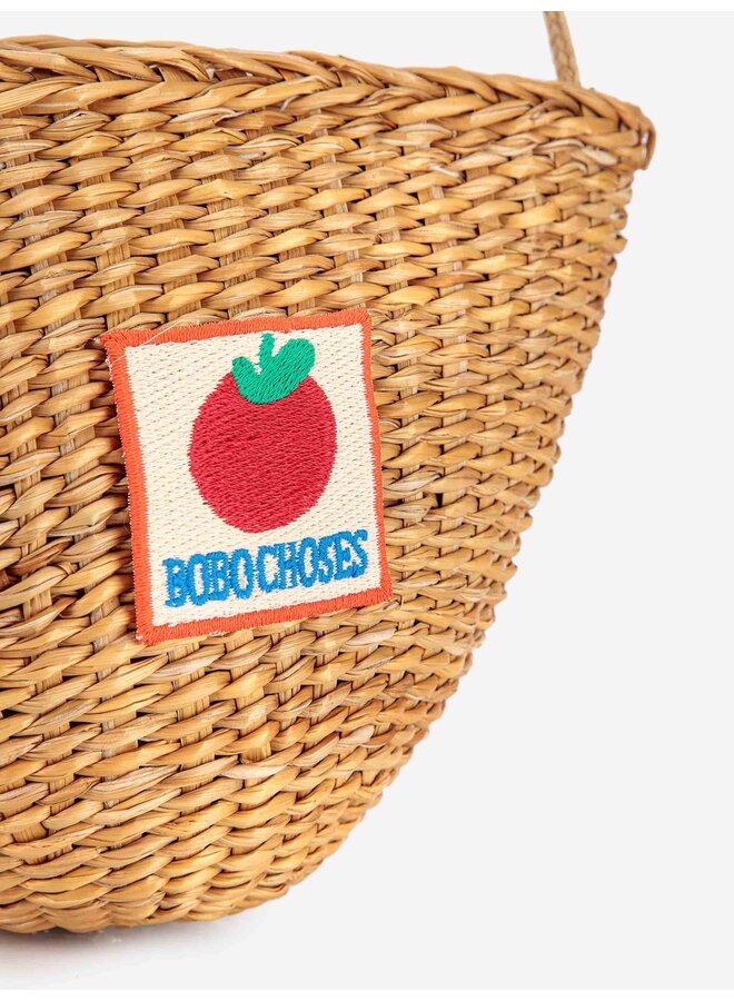 Bobo Choses Raffia Hand Bag BC Tomato Patch