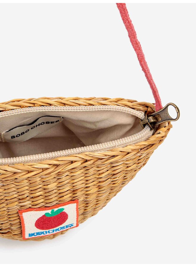 Bobo Choses Raffia Hand Bag BC Tomato Patch