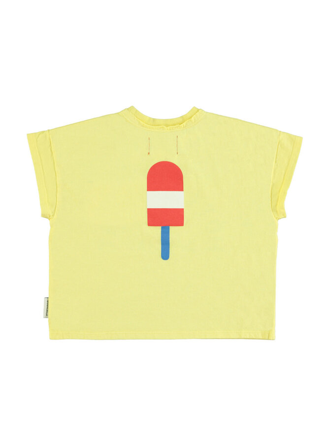 Piupiuchick T-Shirt Yellow Ice Cream Print