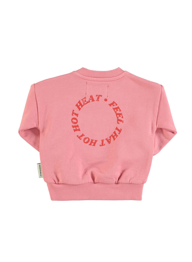 Piupiuchick Sweatshirt Pink Heart Print