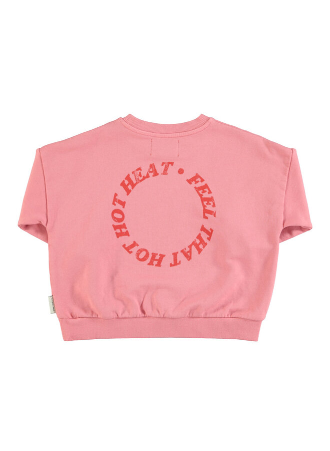 Piupiuchick Sweatshirt Pink Heart Print