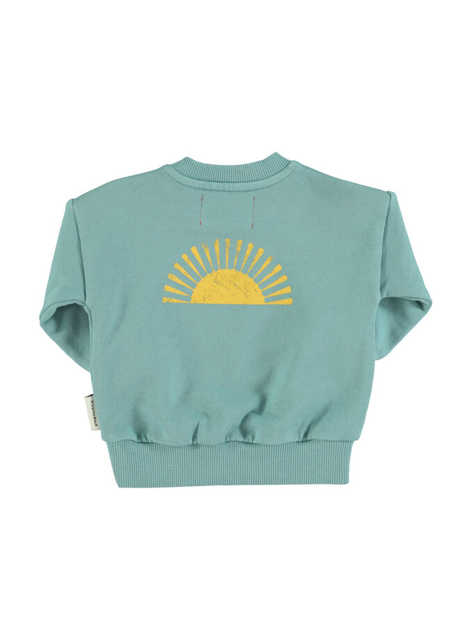 Piupiuchick Sweatshirt Green Burning Sand Print