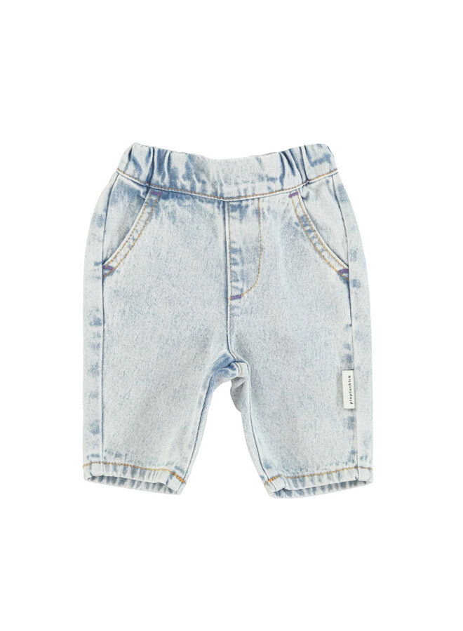 Trousers Washed Blue Denim