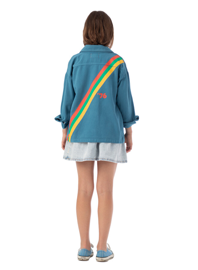 Piupiuchick Jacket Blue Multicolor Stripes