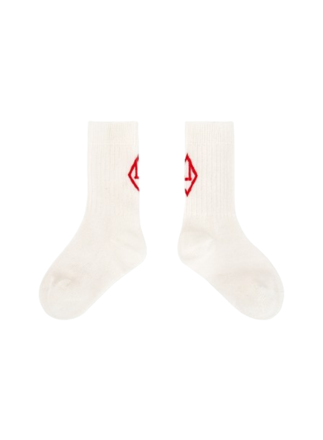 The Animals Observatory Worm Baby Socks White