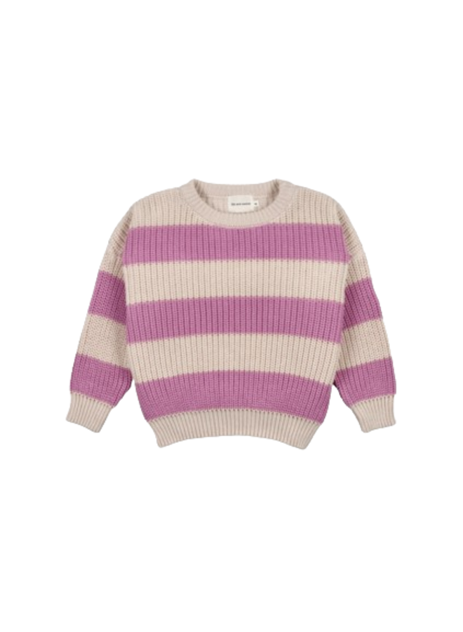 Jumper Myra Natural & Iris Lilac Stripes