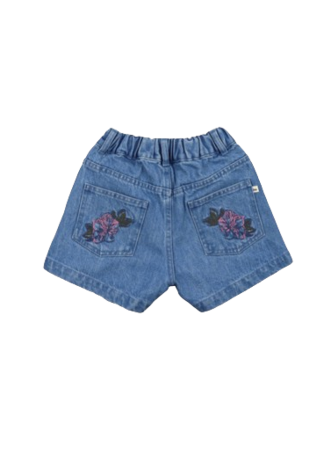 The New Society Short Woodland Blue Denim