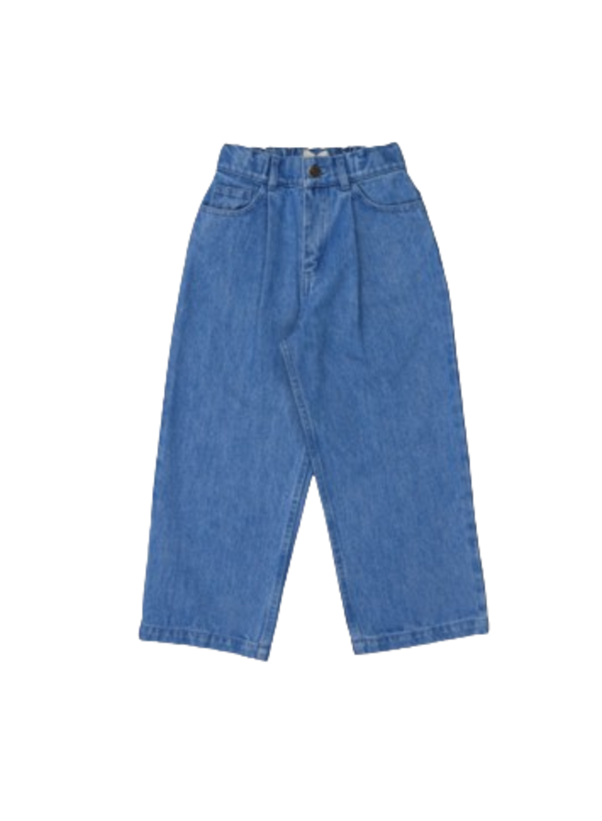 The New Society Pant Woodland Patch Blue Denim