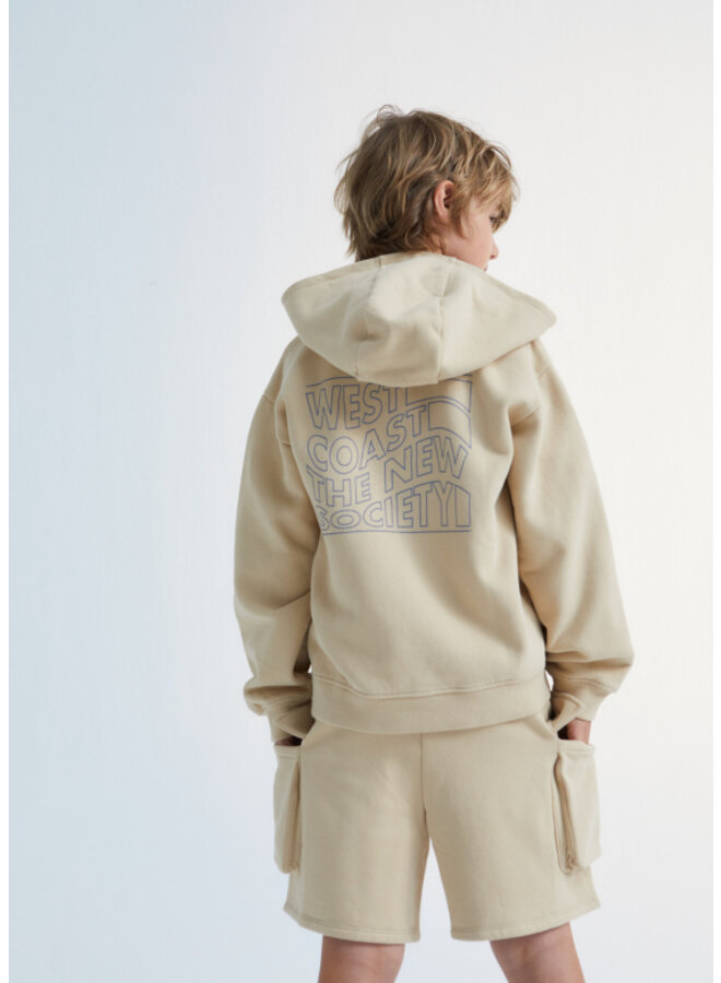 The New Society Hoodie Newbury Desert Sand