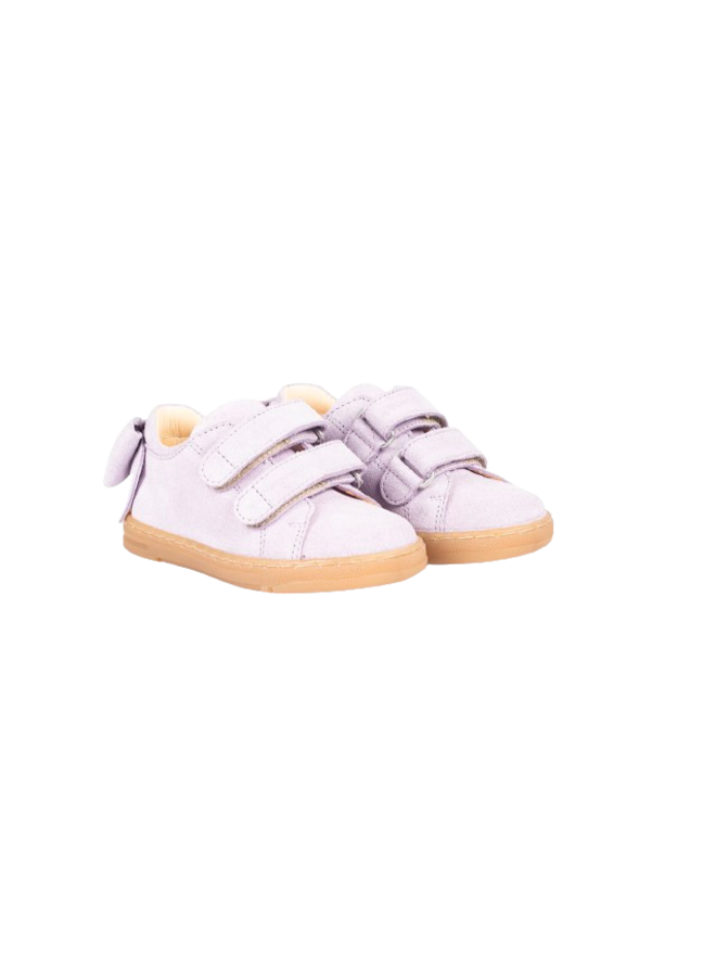 Angulus Sneaker With Bow And Velcro Lilac