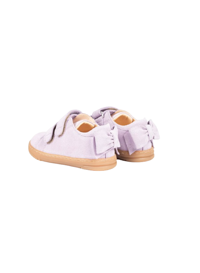 Angulus Sneaker With Bow And Velcro Lilac