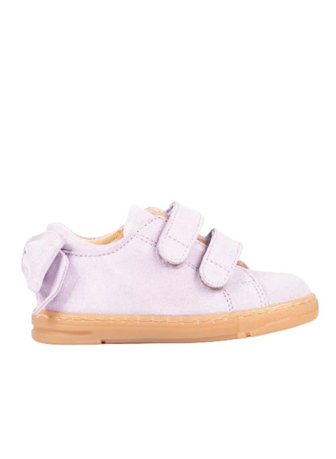 Angulus Sneaker With Bow And Velcro Lilac