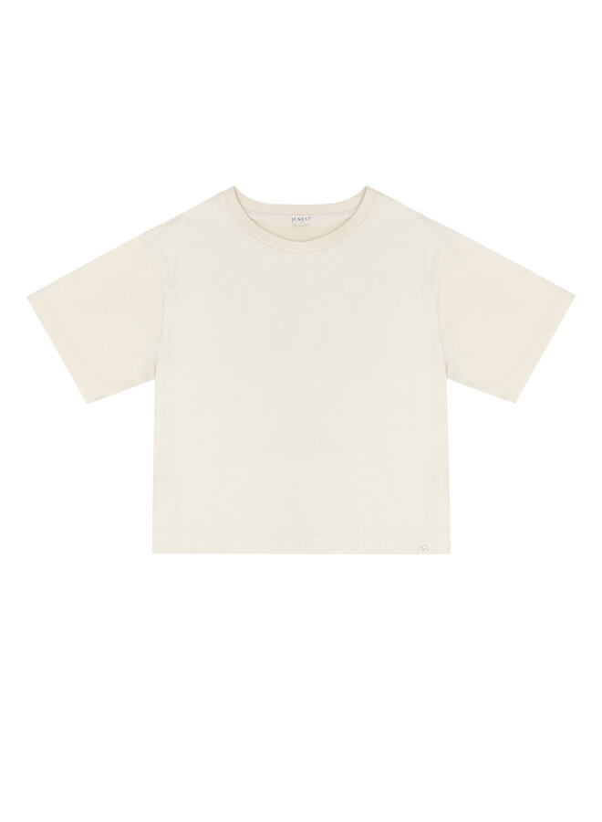 Jenest Logo Shirt Mase Oversized Pebble Ecru