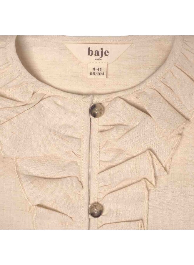 Baje Blouse Albany Cotton Linen Sand