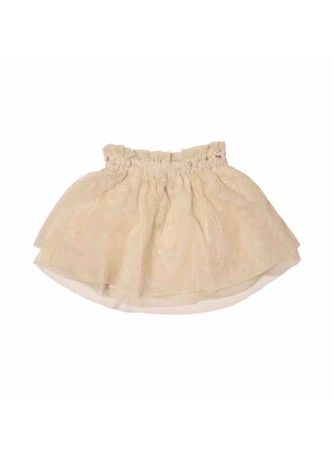 Baje Tule Skirt Anna 3D Embroidery Creme