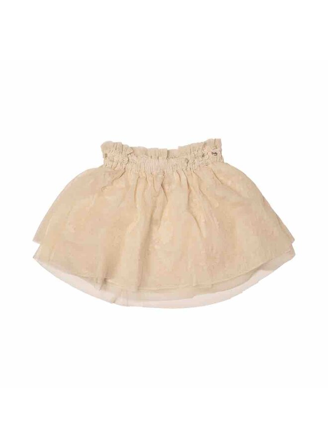 Tule Skirt Anna 3D Embroidery Creme