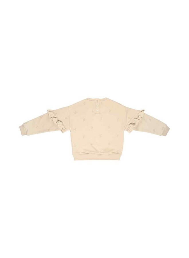 Baje Sweater With Ruffles Harvey Taupe