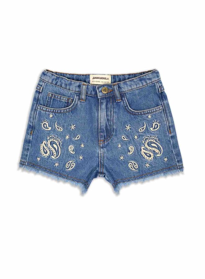 Short AM Julia 01 Artwork Denim