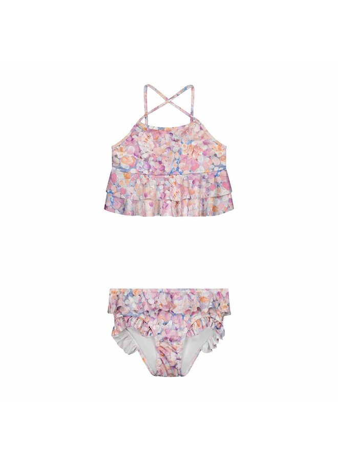 Daily Brat Bikini Painted Flower Cloudy Pastel