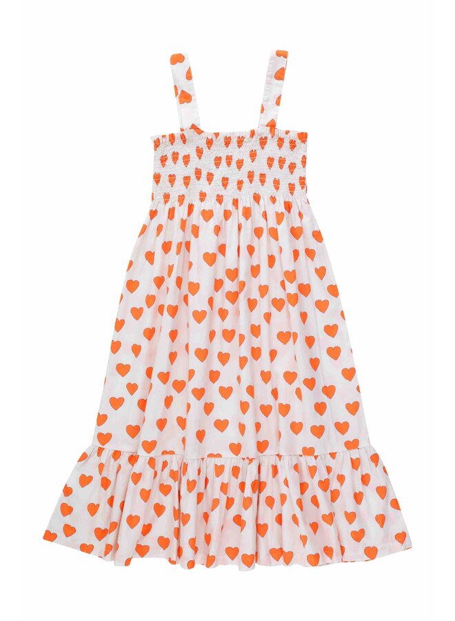 Tiny Cottons Hearts Dress Off-White