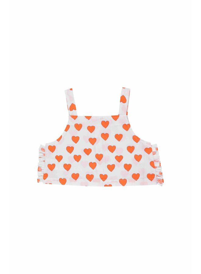 Tiny Cottons Hearts Crop Top Off-White