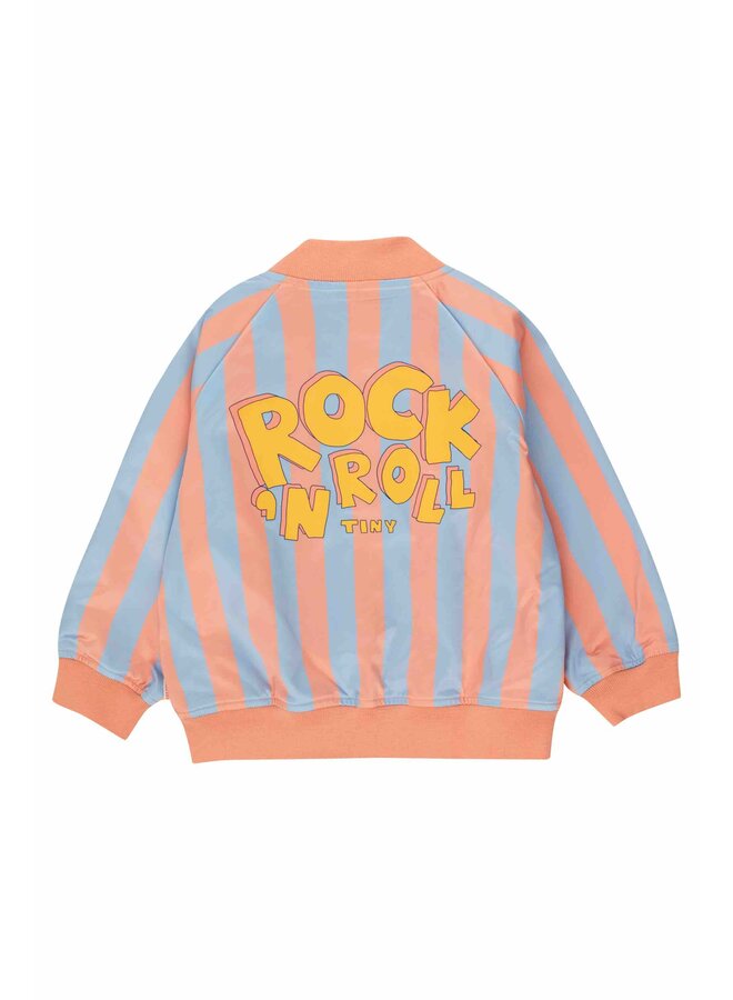 Tiny Cottons Tiny Rock'N Roll Bomber Jacket Blue-Grey/Papaya