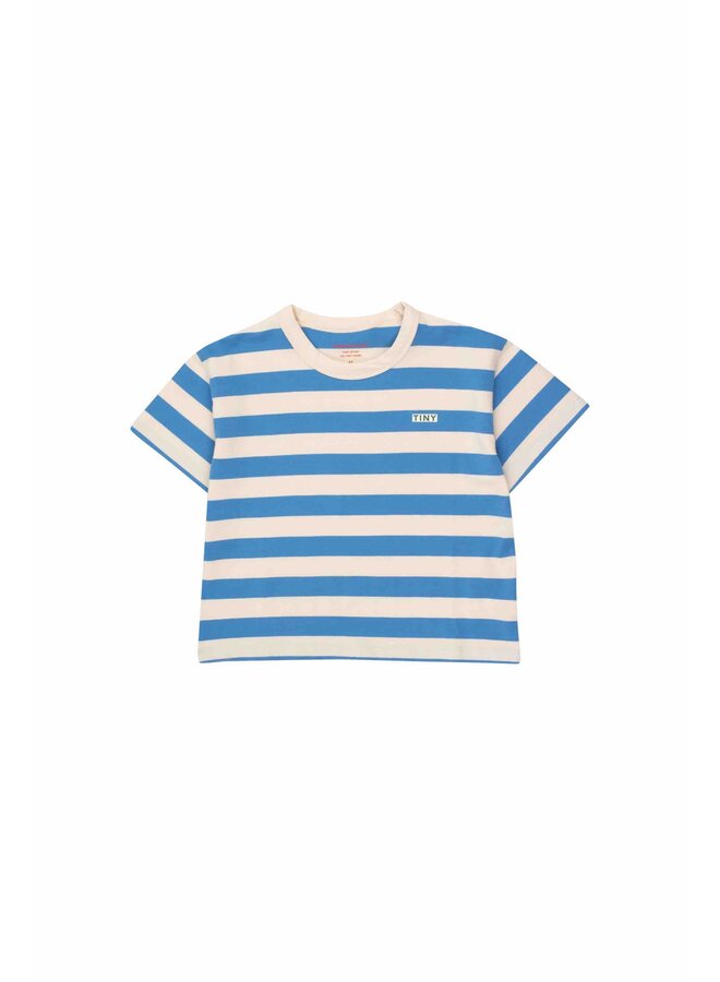 Stripes Tee Light Cream/Azure