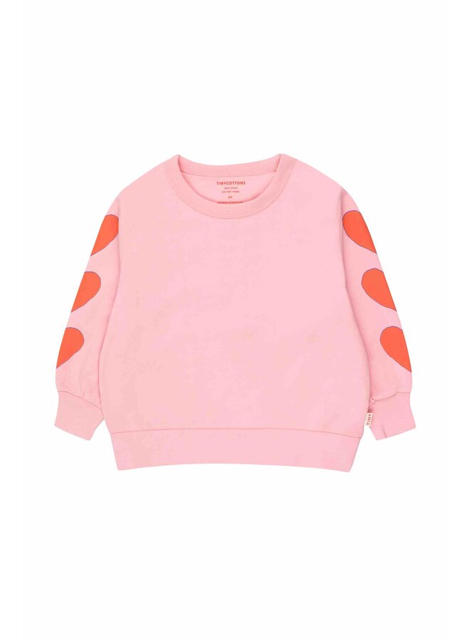 Heart Sweatshirt Rose Pink