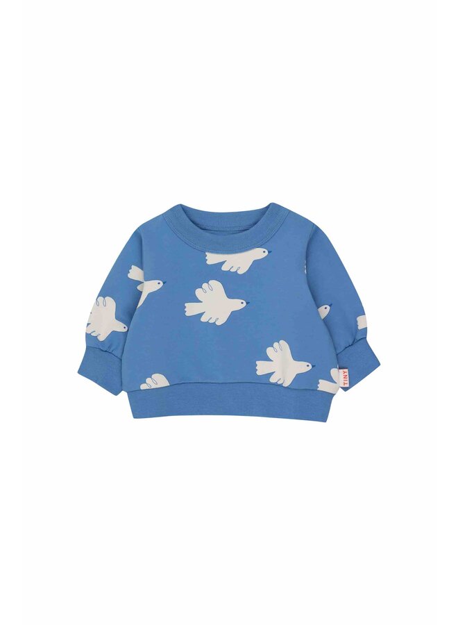 Tiny Cottons Baby Sweatshirt Doves Azure