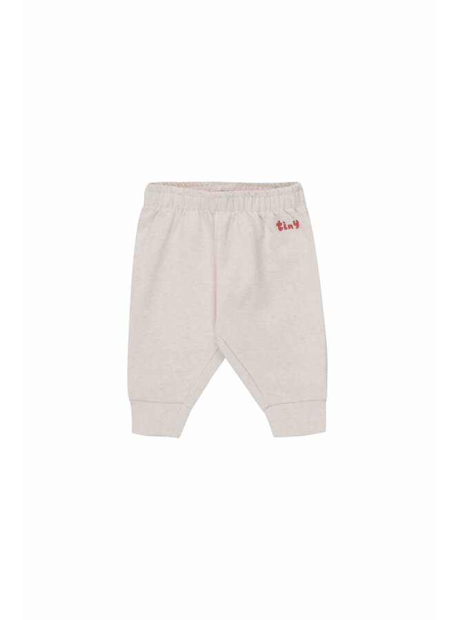 Tiny Cottons Baby Sweatpant Solid Light Cream Heather