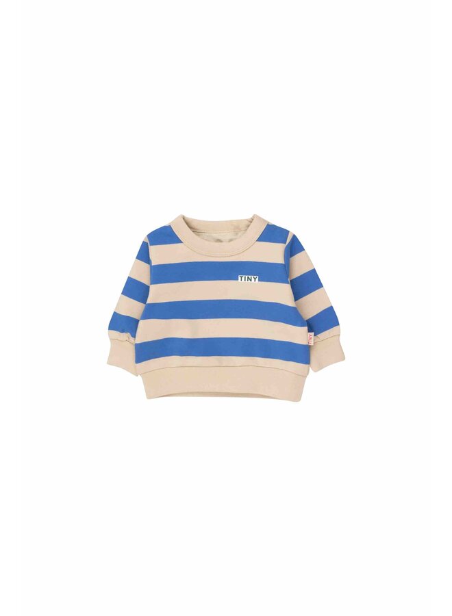 Tiny Cottons Baby Sweatshirt Stripes Vanilla/Ultramarine