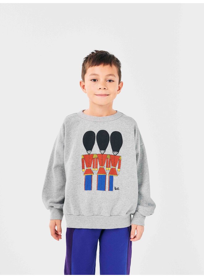 Bobo Choses Sweatshirt Little Tin Soldiers Light Grey Heather