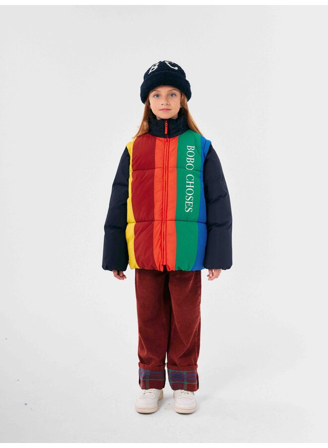 Bobo Choses Padded Anorak Bobo Choses Color Block Multicolor