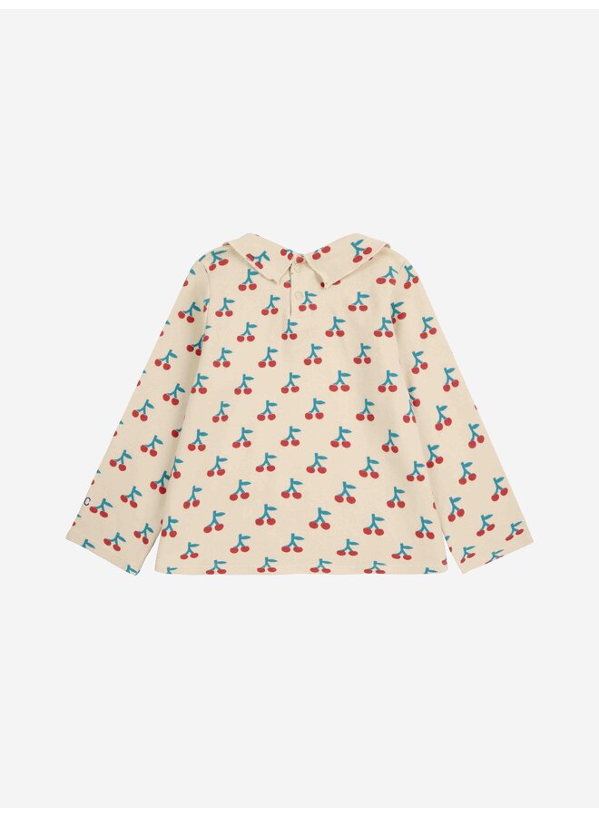 Bobo Choses Collar T-Shirt Cherry White