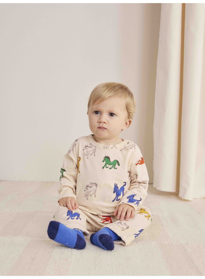 Bobo Choses Harem Pants Wonder Horse Offwhite