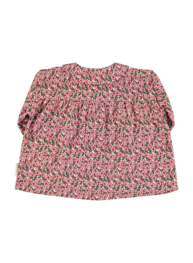 Piupiuchick Peter Pan Collar Blouse Pink Flowers