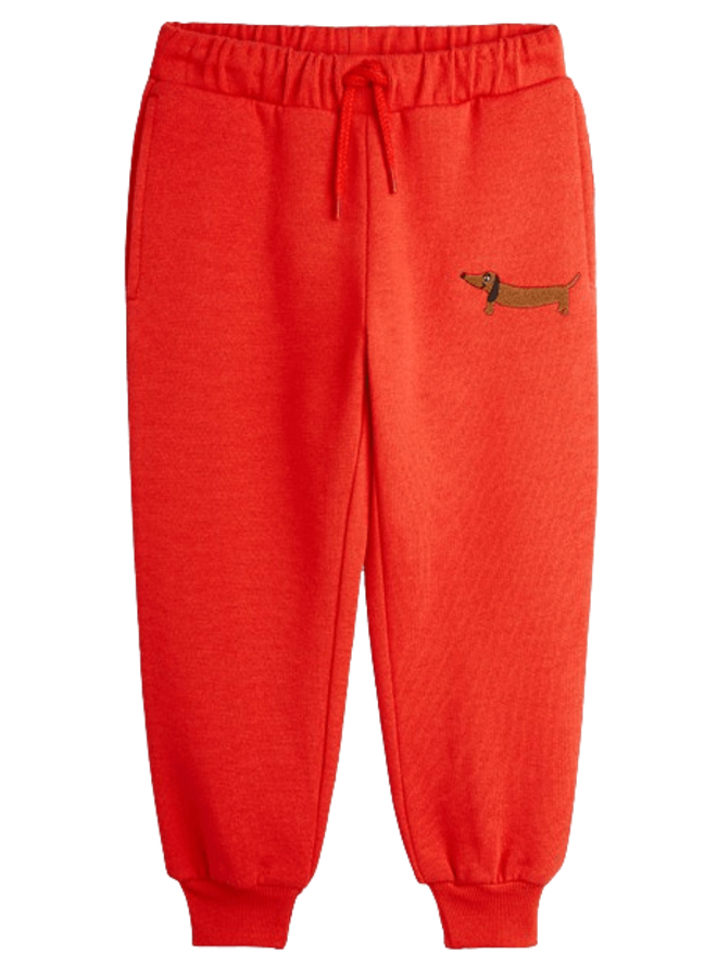 Sweatpants Dog Emb Red