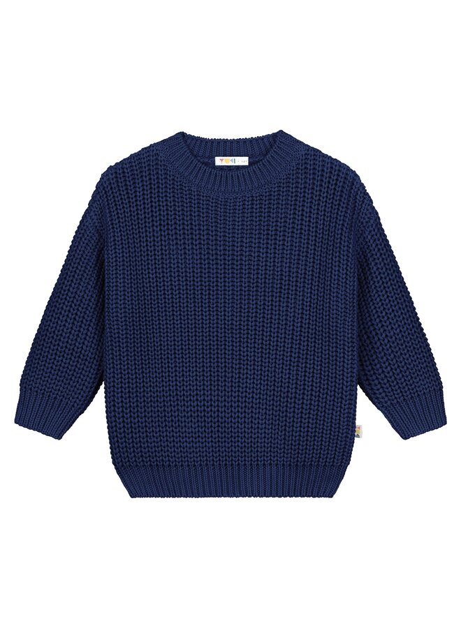 Yuki Chunky Knitted Sweater Navy