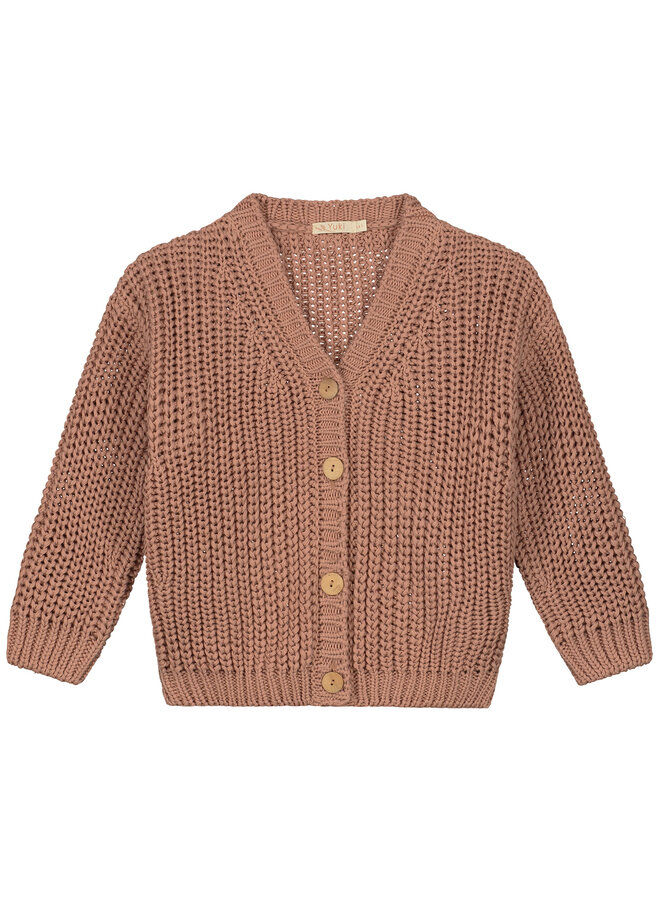 Chunky Knitted Cardigan Blush